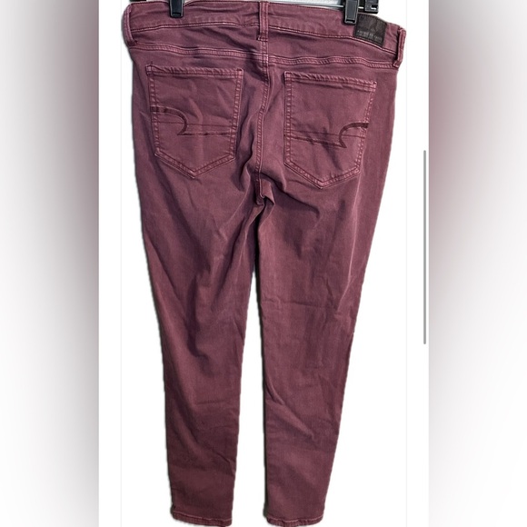 American Eagle Burgundy Jean Jegging Women's Size 12 Short - Picture 4 of 7